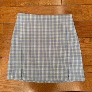 Blue Plaid Women's Skirt Size XS
